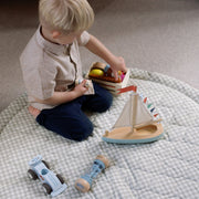 Ralphie Bear Playmat - Gingham Sage