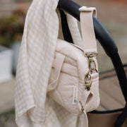Ralphie Bear Quilted Changing Stroller Bag - Beige/Scallop