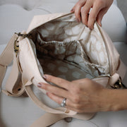 Ralphie Bear Quilted Changing Stroller Bag - Beige/Scallop