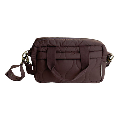 Ralphie Bear Quilted Stroller Bag - Mocha/Pears Print