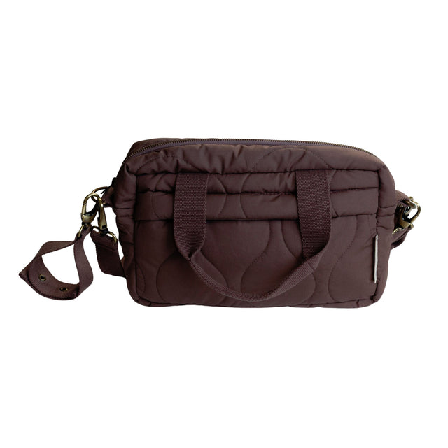 Ralphie Bear Quilted Stroller Bag - Mocha/Pears Print