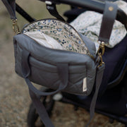 Ralphie Bear Quilted Stroller Bag - Slate/Wildflower Print