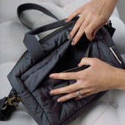 Ralphie Bear Quilted Stroller Bag - Slate/Wildflower Print
