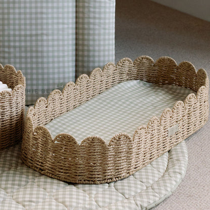 Ralphie Bear Scallop Edge Changing Basket