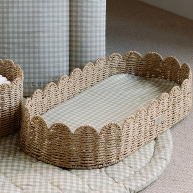 Ralphie Bear Scallop Edge Changing Basket