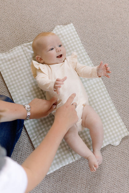 Ralphie Bear Baby Changing Compact Travel Mat - Gingham