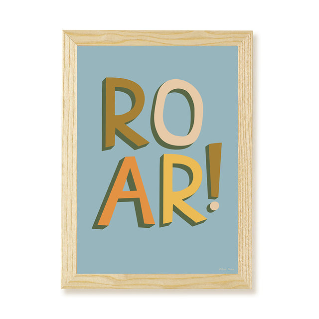 Hibou Design Roar Art Print - Blue