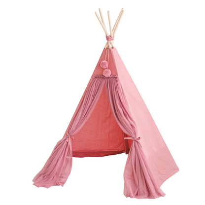 MiniCamp Fairy Teepee Play Tent With Tulle - Rose