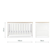 CuddleCo Burford 3 Piece Nursery Furniture Set - White & Oak