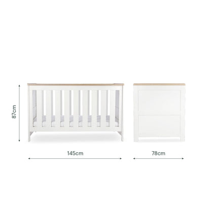CuddleCo Burford 3 Piece Nursery Furniture Set - White & Oak