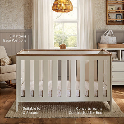 CuddleCo Burford 3 Piece Nursery Furniture Set - White & Oak