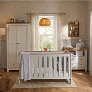 CuddleCo Burford 3 Piece Nursery Furniture Set - White & Oak