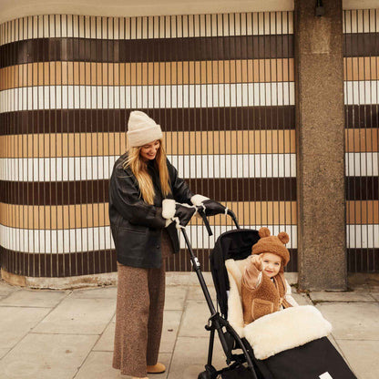 Binibamba Sheepskin Buggy Mittens - Milk