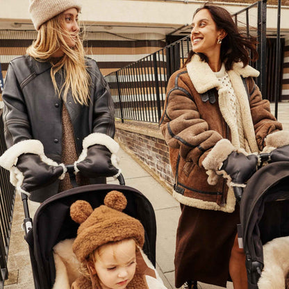 Binibamba Sheepskin Buggy Mittens - Milk