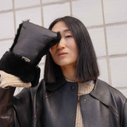 Binibamba Sheepskin Buggy Mittens - Noir