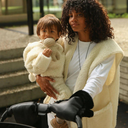 Binibamba Sheepskin Buggy Mittens - Noir