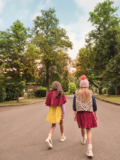 Stych Accessories Girls Red Velvet Skirt