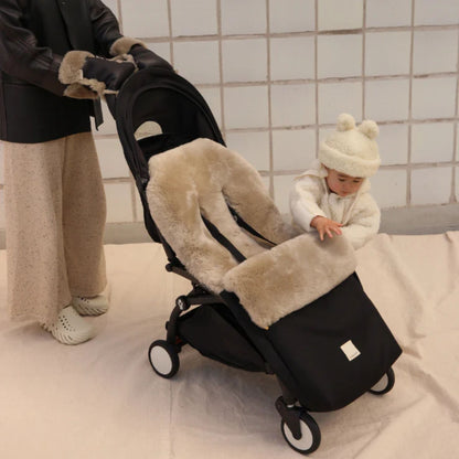 Binibamba Puffmuff Sheepskin Buggy Footmuff - Toast