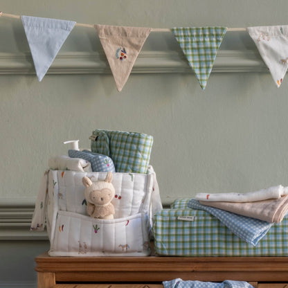 Avery Row Cotton Travel Baby Changing Mat - Greenhouse Gingham