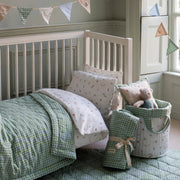 Avery Row Quilted Cotbed Bedspread - Greenhouse Gingham