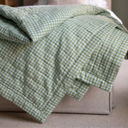 Avery Row Quilted Single Bedspread - Greenhouse Gingham