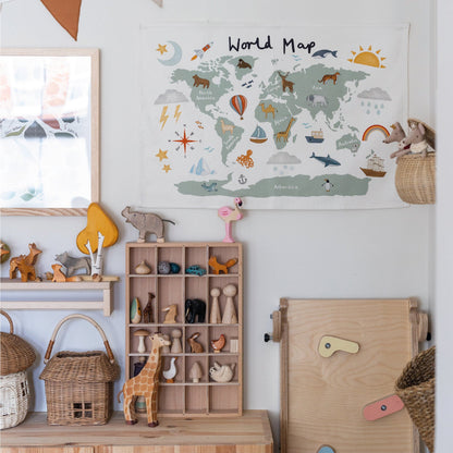 Kid Of The Village World Map Wall Hanging - Small