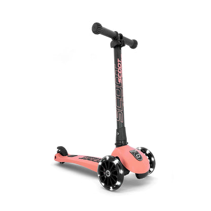 Scoot & Ride Highwaykick 3 LED Scooter - Peach