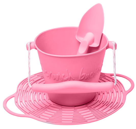 Scrunch Bucket, Spade & Bag Set - Flamingo Pink