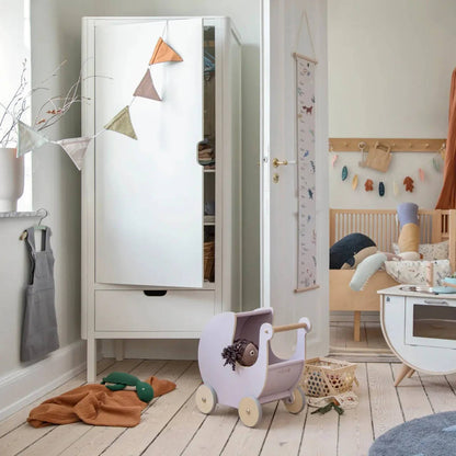 Sebra Single Door Wardrobe - Classic White