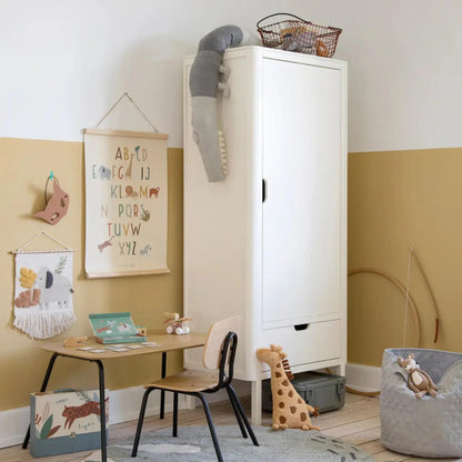Sebra Single Door Wardrobe - Classic White