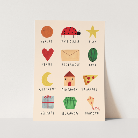 Kid Of The Village Shapes Fine Art Print