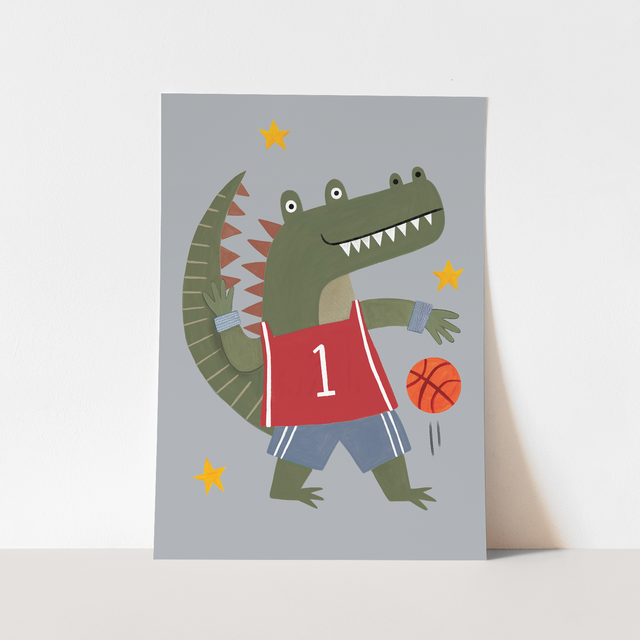 Kid of the Village Slam Dunk Croc Fine Art Print