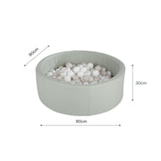 CuddleCo Soft Play Ball Pit with Balls - Sea Salt