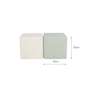 CuddleCo Soft Play Cubes 2 Piece - Sea Salt & Pebble