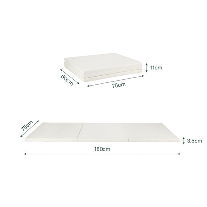 CuddleCo Soft Play 3-Fold Tumble Mat - Pebble