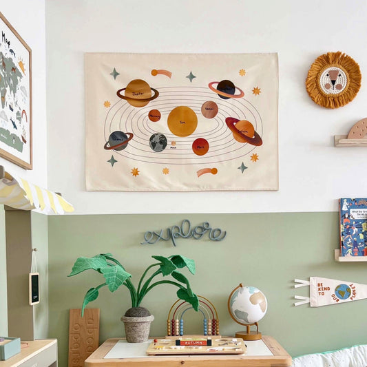 Kid Of The Village Solar System Wall Hanging - Large