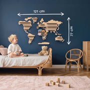 Speedy Monkey World Map Animal Shelf