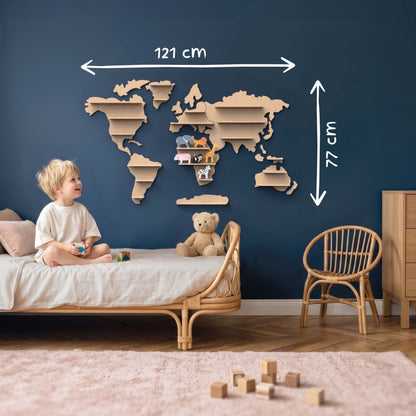 Speedy Monkey World Map Animal Shelf