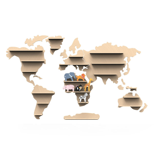Speedy Monkey World Map Animal Shelf