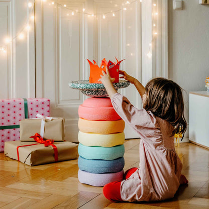 Stapelstein Christmas Stepping Stones 6+1 Set - Pastel Blush Special