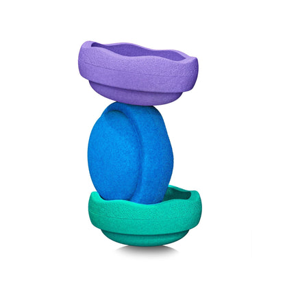 Stapelstein Stepping Stones Set of 3 - Cool Rainbow