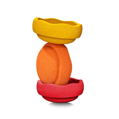 Stapelstein Stepping Stones Set of 3 - Warm Rainbow