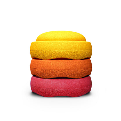 Stapelstein Stepping Stones Set of 3 - Warm Rainbow