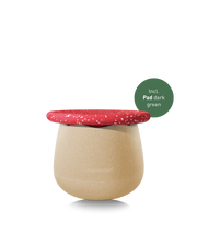 Stapelstein Winter Special Dynamic Set including a beige storage base with a red speckled wobble board, Including Dark Green Pad. 