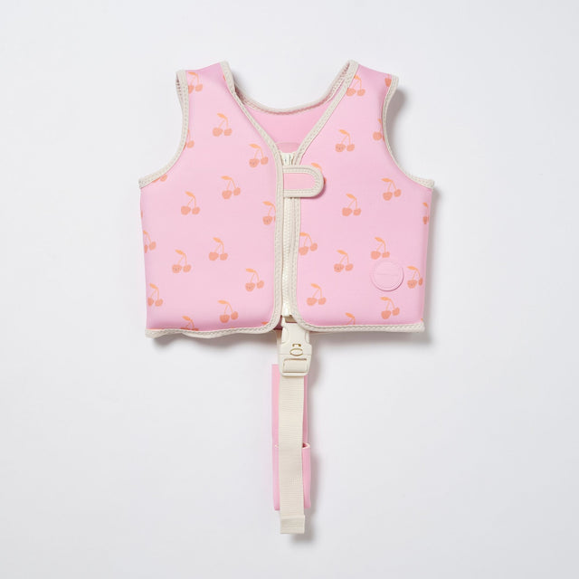 Sunnylife Into The Wild Kids Swim Vest - Candy Cherry