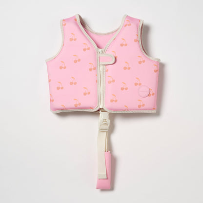 Sunnylife Into The Wild Kids Swim Vest - Candy Cherry