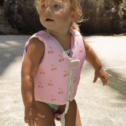 Sunnylife Into The Wild Kids Swim Vest - Candy Cherry