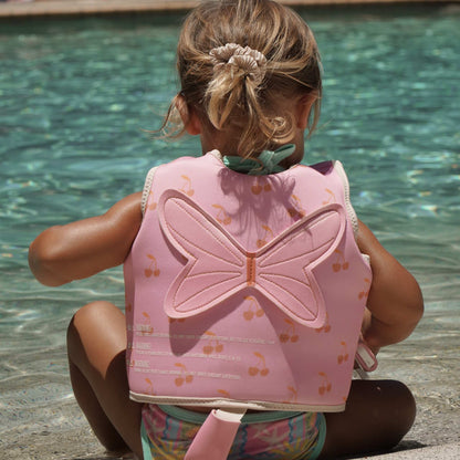 Sunnylife Into The Wild Kids Swim Vest - Candy Cherry