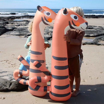Sunnylife Kids Tino The Tiger Inflatable Noodle Set Of 2 - Clay