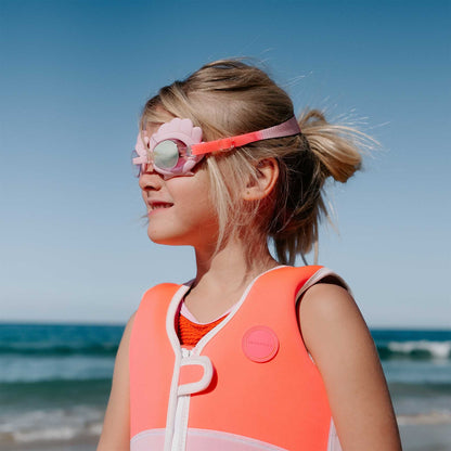 Sunnylife Melody The Mermaid Mini Swim Goggles - Neon Strawberry